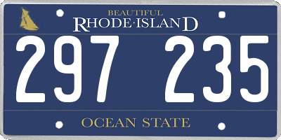 RI license plate 297235