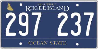 RI license plate 297237
