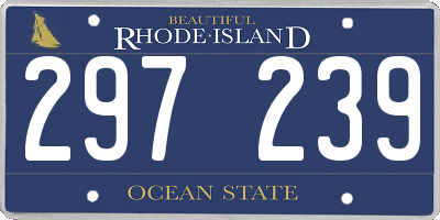 RI license plate 297239