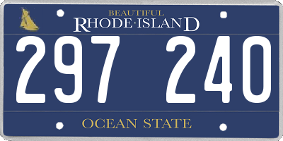 RI license plate 297240