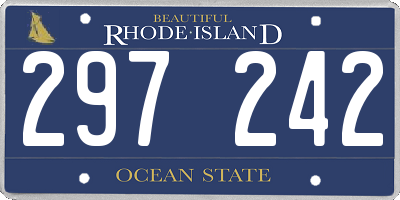 RI license plate 297242
