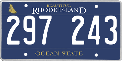 RI license plate 297243