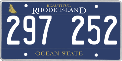 RI license plate 297252
