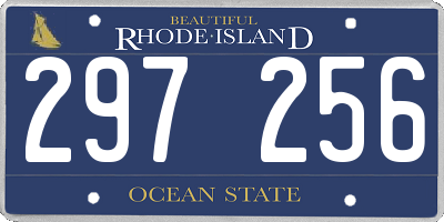 RI license plate 297256