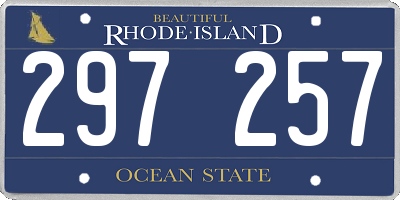 RI license plate 297257