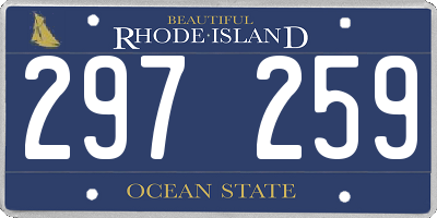 RI license plate 297259