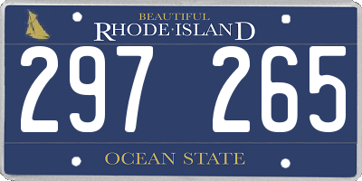 RI license plate 297265