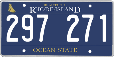 RI license plate 297271