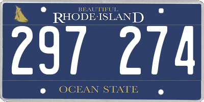 RI license plate 297274