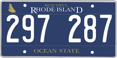 RI license plate 297287