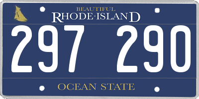 RI license plate 297290