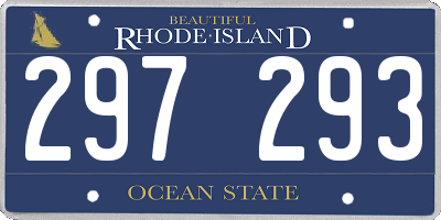 RI license plate 297293