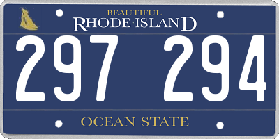 RI license plate 297294