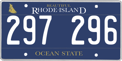 RI license plate 297296
