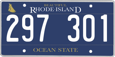 RI license plate 297301