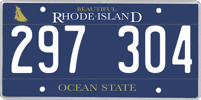 RI license plate 297304