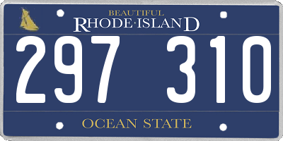 RI license plate 297310