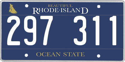 RI license plate 297311
