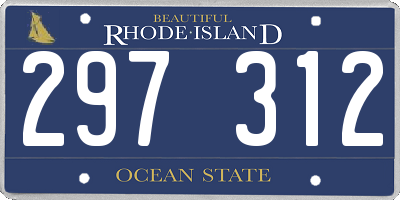RI license plate 297312