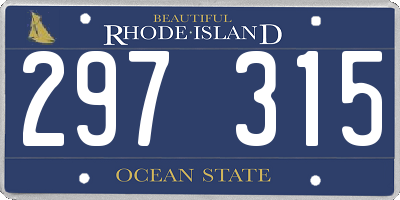 RI license plate 297315