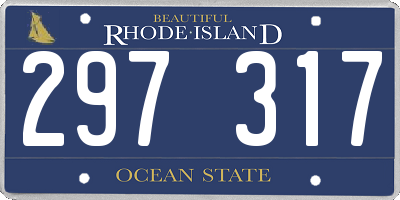RI license plate 297317