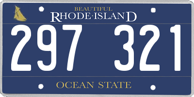 RI license plate 297321