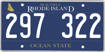 RI license plate 297322