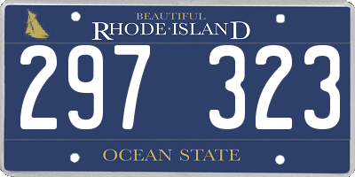 RI license plate 297323