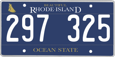 RI license plate 297325