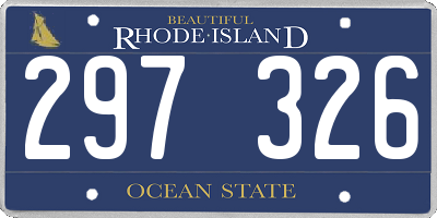 RI license plate 297326