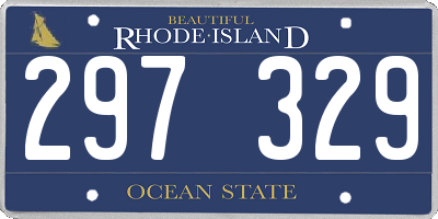 RI license plate 297329