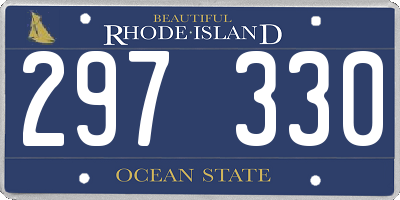 RI license plate 297330