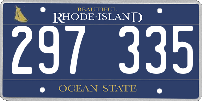 RI license plate 297335