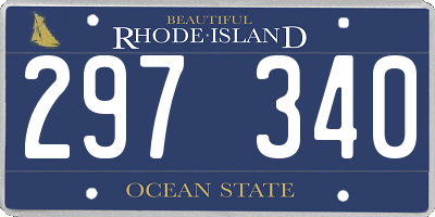 RI license plate 297340