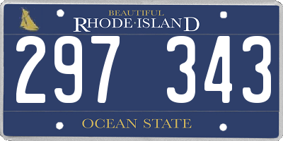 RI license plate 297343