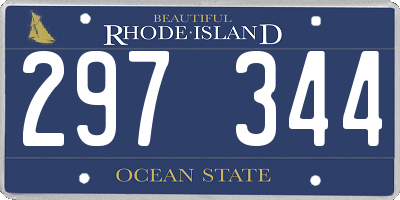 RI license plate 297344