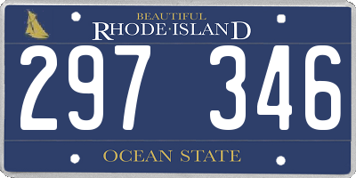 RI license plate 297346