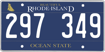 RI license plate 297349
