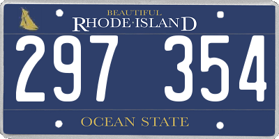 RI license plate 297354