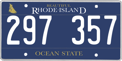RI license plate 297357