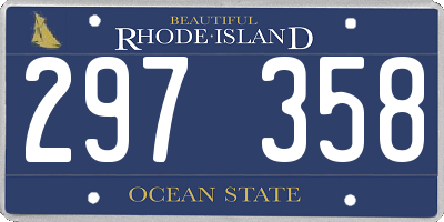 RI license plate 297358