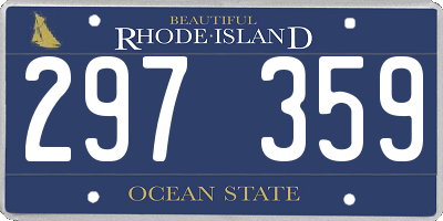 RI license plate 297359