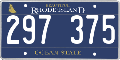 RI license plate 297375