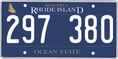 RI license plate 297380