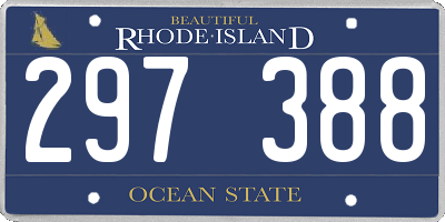 RI license plate 297388