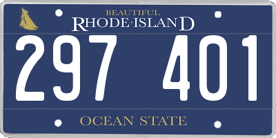 RI license plate 297401