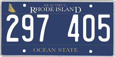 RI license plate 297405