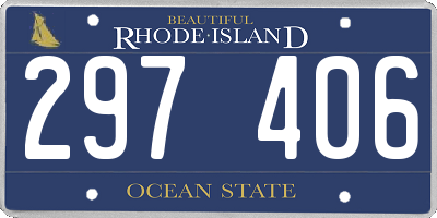 RI license plate 297406