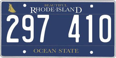 RI license plate 297410