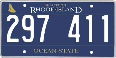 RI license plate 297411